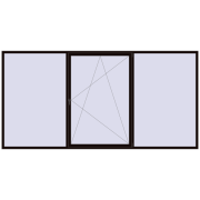 REHAU Euro 70 4000x2000 мм BLACK_BROWN з двох сторін