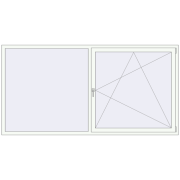 REHAU Euro 60 2550x1300 мм Білий (RAL 9016) з двох сторін REHAU Euro 60 2550x1300 мм Білий (RAL 9016) з двох сторін