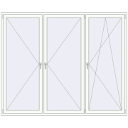 REHAU SYNEGO MD 2450x2010 мм Білий (RAL 9016) з двох сторін