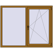 REHAU Euro 60 1500x1200 мм LIGHT_OAK з двох сторін REHAU Euro 60 1500x1200 мм LIGHT_OAK з двох сторін