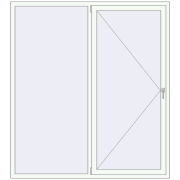 Вікна 1800x2000 мм REHAU Euro 70 Білий (RAL 9016) з двох сторін