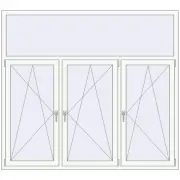 REHAU Euro 60 2000x1800 мм Білий (RAL 9016) з двох сторін