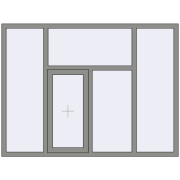 Altest Pony 375 2000x1500 мм RAL 9007 Grey aluminium з двох сторін