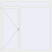 REHAU SYNEGO MD 2400x2400 мм Білий (RAL 9016) з двох сторін