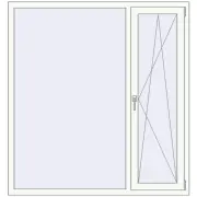 REHAU Euro 60 1500x1600 мм Білий (RAL 9016) з двох сторін