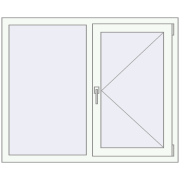 REHAU Euro 70 1240x990 мм Білий (RAL 9016) з двох сторін