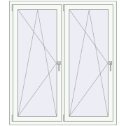 REHAU Euro 70 1300x1500 мм Білий (RAL 9016) з двох сторін