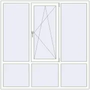 REHAU Euro 70 1800x1800 мм Білий (RAL 9016) з двох сторін