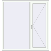 Вікна 1500x1600 мм REHAU Euro 70 Білий (RAL 9016) з двох сторін