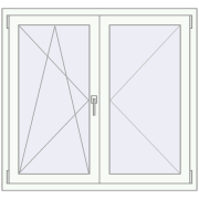 REHAU Euro 70 1200x1100 мм Білий (RAL 9016) з двох сторін