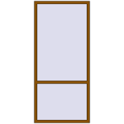 REHAU Euro 60 1000x2200 мм GOLDEN OAK з двох сторін