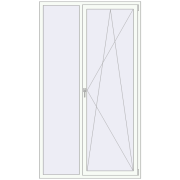 REHAU Euro 70 1360x2370 мм Білий (RAL 9016) з двох сторін