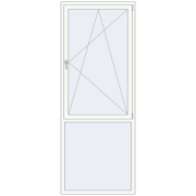 REHAU SYNEGO MD 1000x2600 мм Білий (RAL 9016) з двох сторін