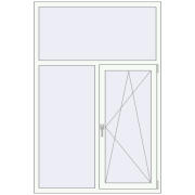 REHAU Euro 60 1250x1880 мм Білий (RAL 9016) з двох сторін