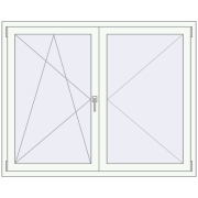 REHAU Euro 60 1500x1200 мм Білий (RAL 9016) з двох сторін