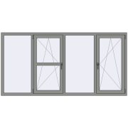 Altest Pony 375 2400x1200 мм RAL 9007 Grey aluminium з двох сторін