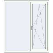 REHAU Euro 70 1300x1500 мм Білий (RAL 9016) з двох сторін