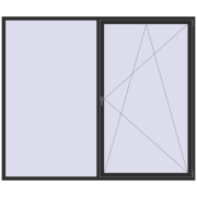 REHAU Euro 60 2600x2200 мм ANTHRACITE_GREY_GLATT з двох сторін REHAU Euro 60 2600x2200 мм ANTHRACITE_GREY_GLATT з двох сторін