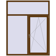 REHAU Euro 70 1500x1900 мм WALNUT з двох сторін REHAU Euro 70 1500x1900 мм WALNUT з двох сторін