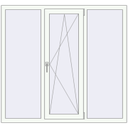 REHAU Euro 70 1500x1400 мм Білий (RAL 9016) з двох сторін