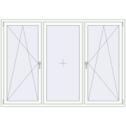 REHAU Euro 60 2130x1500 мм Білий (RAL 9016) з двох сторін