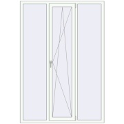 REHAU Euro 60 1480x2140 мм Білий (RAL 9016) з двох сторін