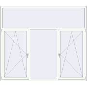REHAU Brillant-Design 2400x2100 мм Білий (RAL 9016) з двох сторін