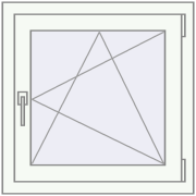 Вікна 700x700 мм REHAU Euro 70 Білий (RAL 9016) з двох сторін