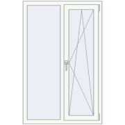 Вікна 1000x1450 мм REHAU Euro 60 Білий (RAL 9016) з двох сторін