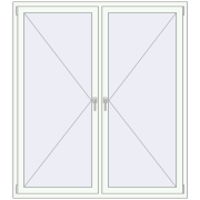 REHAU Euro 70 1600x1800 мм Білий (RAL 9016) з двох сторін REHAU Euro 70 1600x1800 мм Білий (RAL 9016) з двох сторін