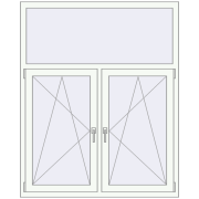 REHAU Brillant-Design 1300x1600 мм Білий (RAL 9016) з двох сторін