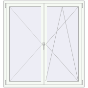 REHAU SYNEGO MD 1400x1500 мм Білий (RAL 9016) з двох сторін