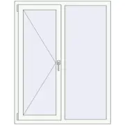 REHAU Euro 70 1120x1430 мм Білий (RAL 9016) з двох сторін