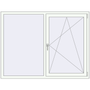 REHAU Euro 60 1650x1250 мм Білий (RAL 9016) з двох сторін