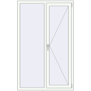 REHAU SYNEGO MD 1100x1750 мм Білий (RAL 9016) з двох сторін