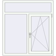 REHAU Euro 70 1200x1300 мм Білий (RAL 9016) з двох сторін