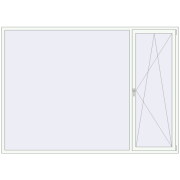 REHAU SYNEGO MD 2800x2000 мм Білий (RAL 9016) з двох сторін