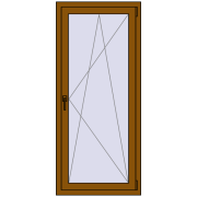 REHAU SYNEGO MD 700x1600 мм GOLDEN OAK з двох сторін