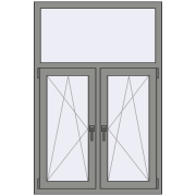 Altest Pony 375 1000x1500 мм RAL 9007 Grey aluminium з двох сторін
