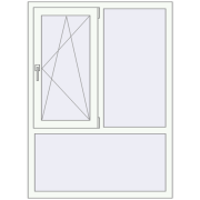 REHAU Euro 70 1070x1450 мм Білий (RAL 9016) з двох сторін