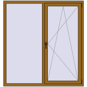 REHAU Brillant-Design 1500x1600 мм LIGHT_OAK з двох сторін