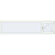 REHAU Euro 60 2500x600 мм Білий (RAL 9016) з двох сторін