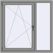 Altest Pony 375 1200x1200 мм RAL 9007 Grey aluminium з двох сторін