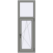 Altest Pony 375 500x1500 мм RAL 9007 Grey aluminium з двох сторін Altest Pony 375 500x1500 мм RAL 9007 Grey aluminium з двох сторін