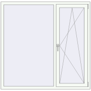 REHAU Euro 70 1530x1500 мм Білий (RAL 9016) з двох сторін