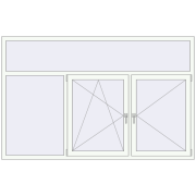 REHAU Euro 60 2300x1470 мм Білий (RAL 9016) з двох сторін