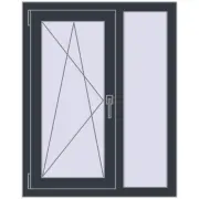REHAU Euro 60 800x1010 мм ANTHRACITE_GREY_STRUKTURAL з двох сторін REHAU Euro 60 800x1010 мм ANTHRACITE_GREY_STRUKTURAL з двох сторін