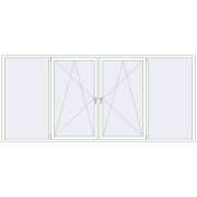 Вікна 3450x1550 мм REHAU Euro 70