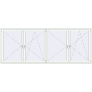 REHAU Brillant-Design 3600x1400 мм Білий (RAL 9016) з двох сторін