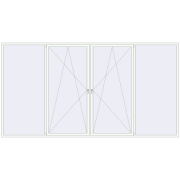 REHAU SYNEGO MD 4500x2400 мм Білий (RAL 9016) з двох сторін